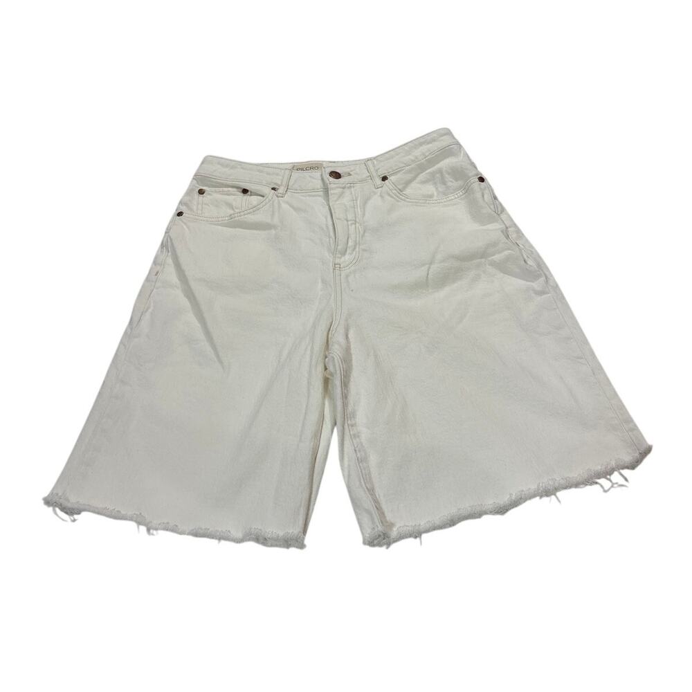 Pilcro Anthropologie Women 29 Denim White Shorts Jorts Cut Off Summer Streetwear